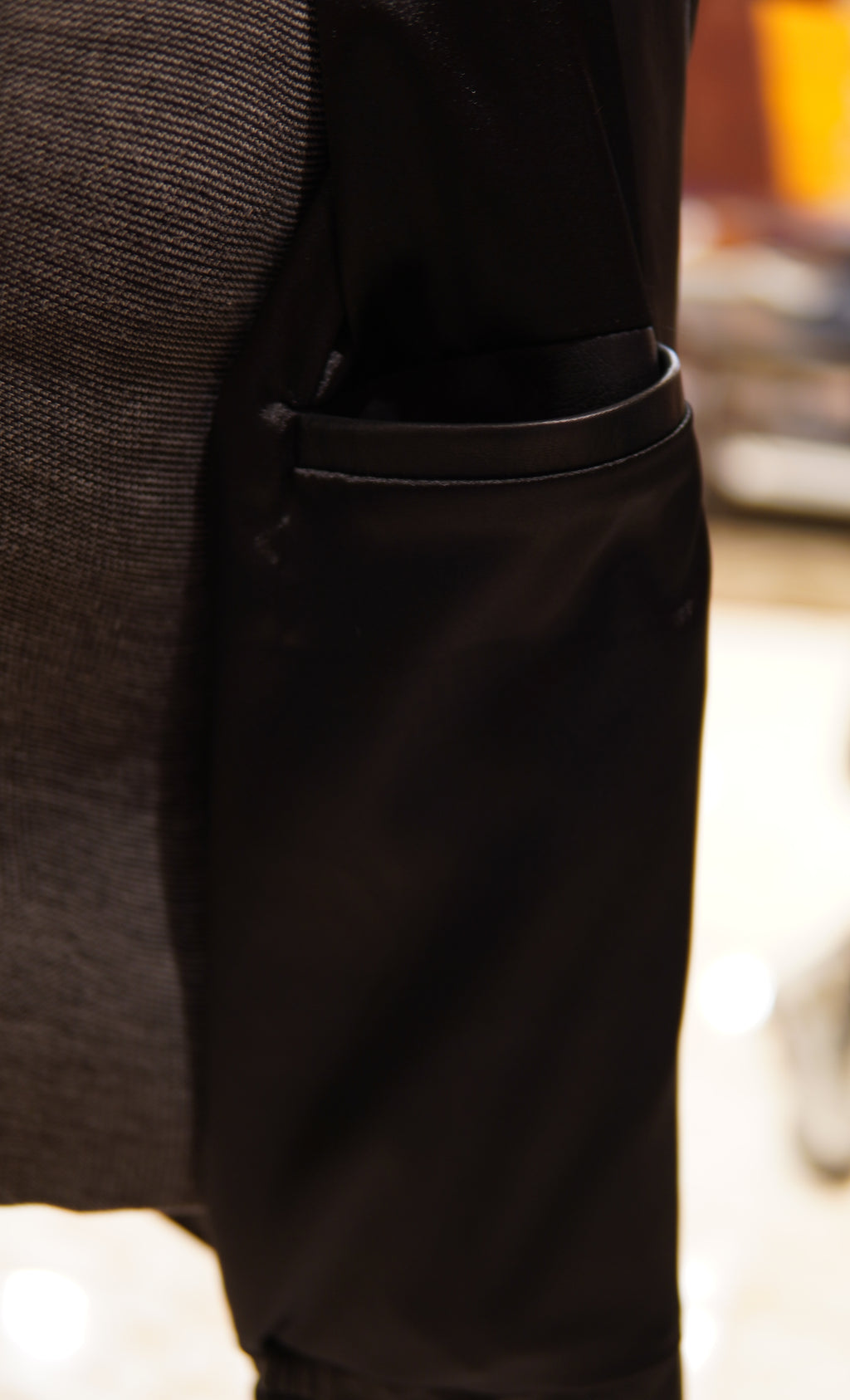 Leather Bomber with Rabbit Hood Jacket US Men's 2XL image 2