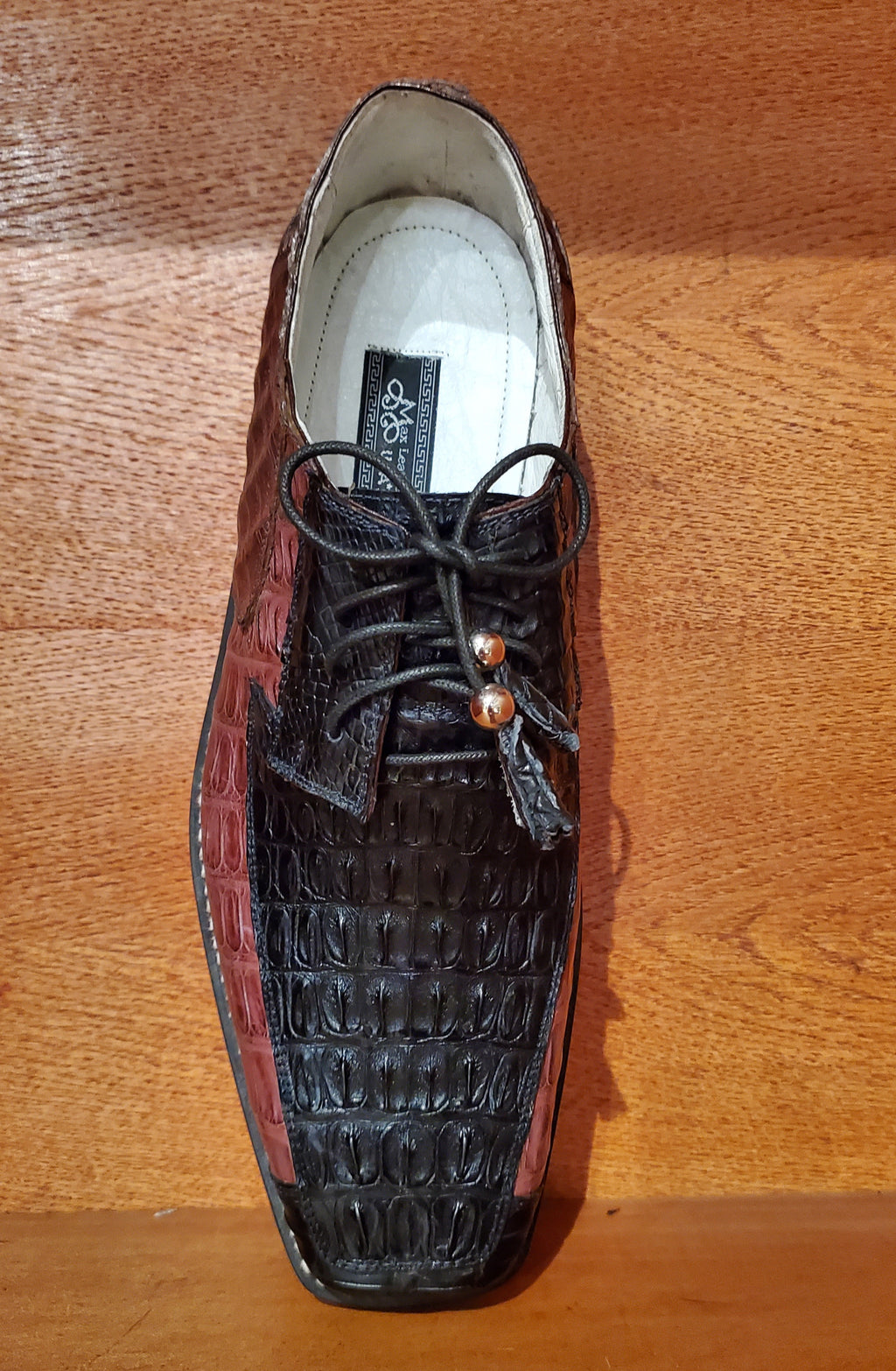 Full Crocodile Burgundy & Black US 11 image 2