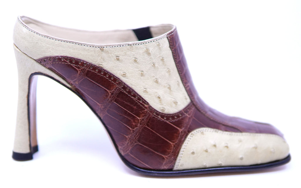 Alligator & Ostrich Mule Heels US Women's 5.5 image 0