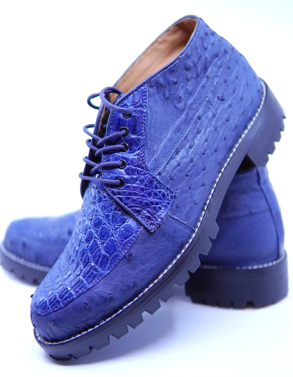 Navy Ostrich and Alligator Boots US Men's 11 image 2