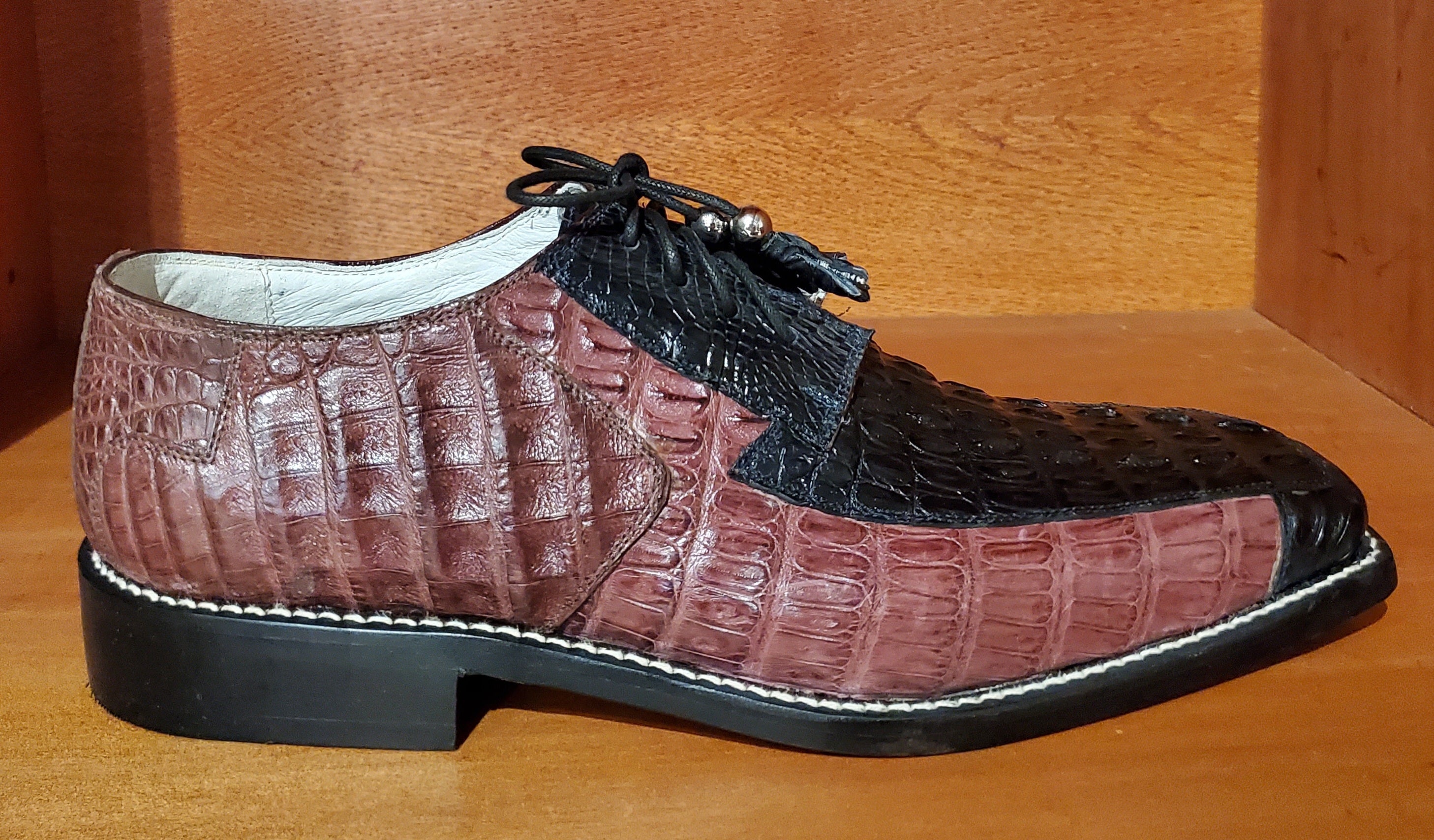 Full Crocodile Burgundy & Black US 11 image 0