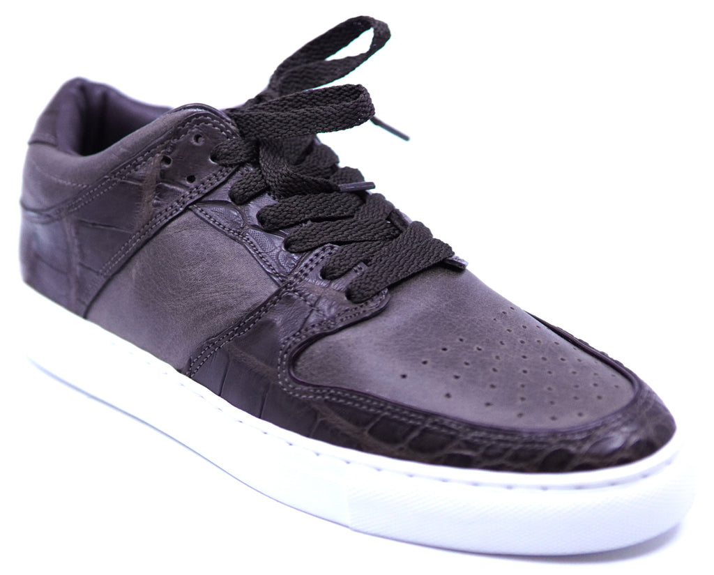 Crocodile & Leather Sneakers image 1
