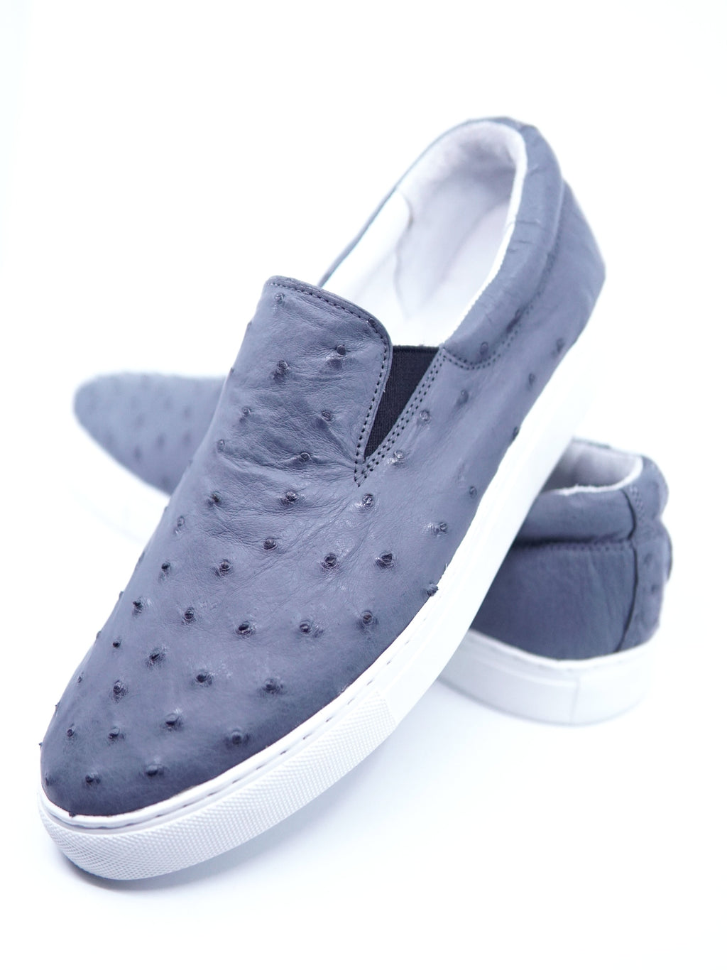 Grey Ostrich Slip On Sneaker US 10.5 image 3