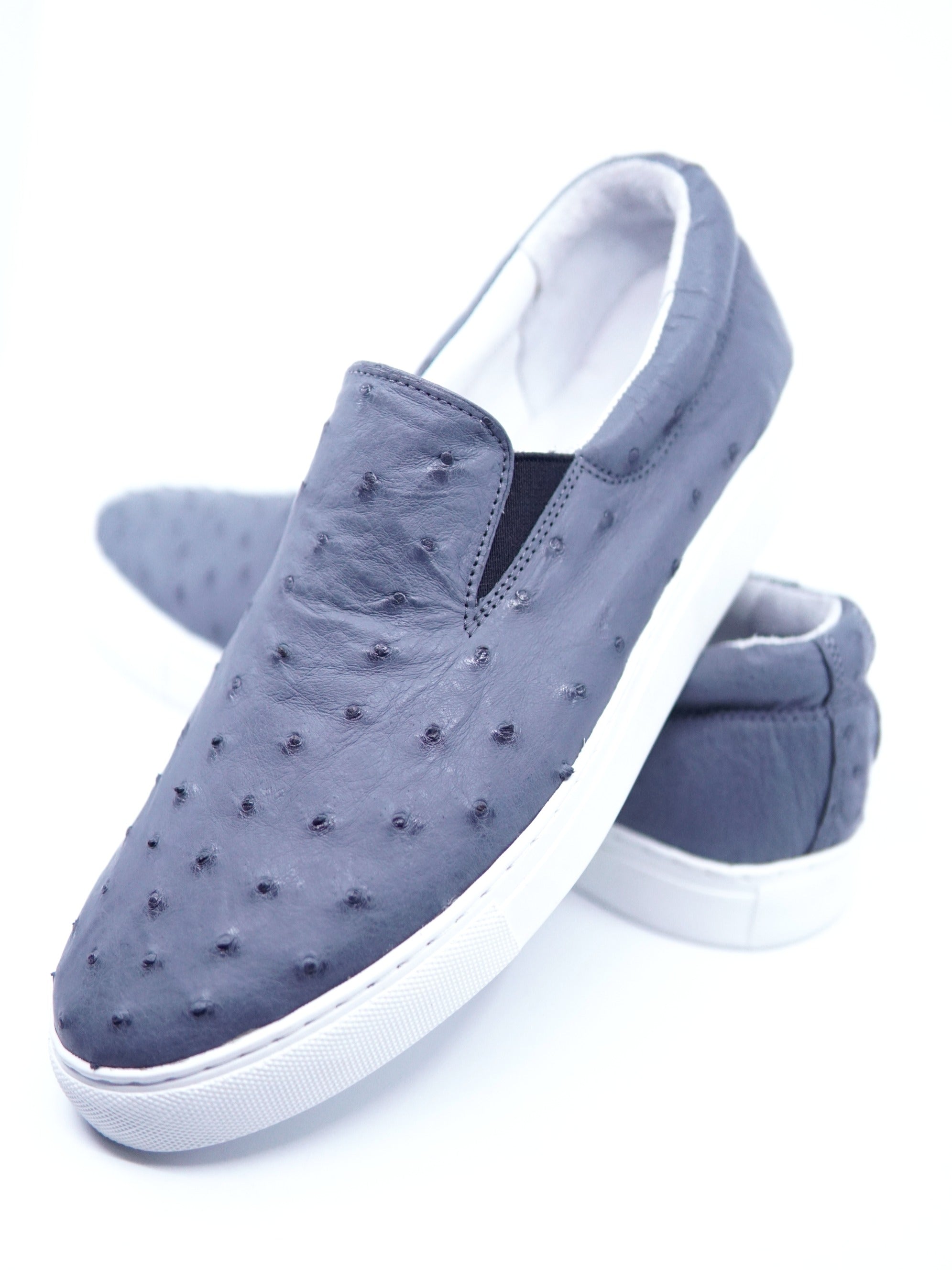Grey Ostrich Slip On Sneaker US 10.5 image 3