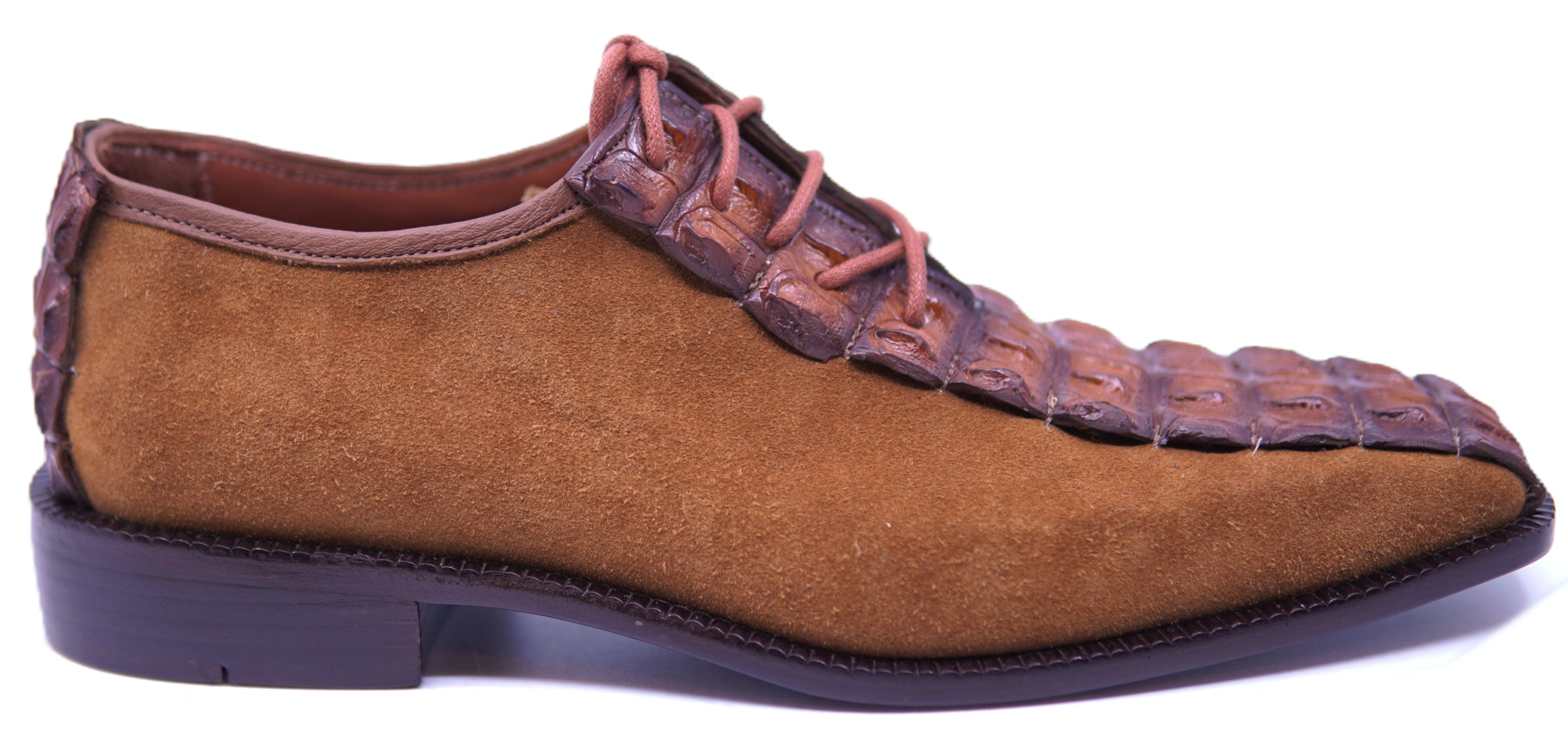 Genuine Suede & Alligator Hornback image 0
