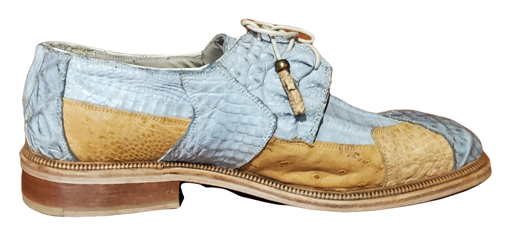 Gray Croc & Buttercup Ostrich 007 US Men's 10 image 0