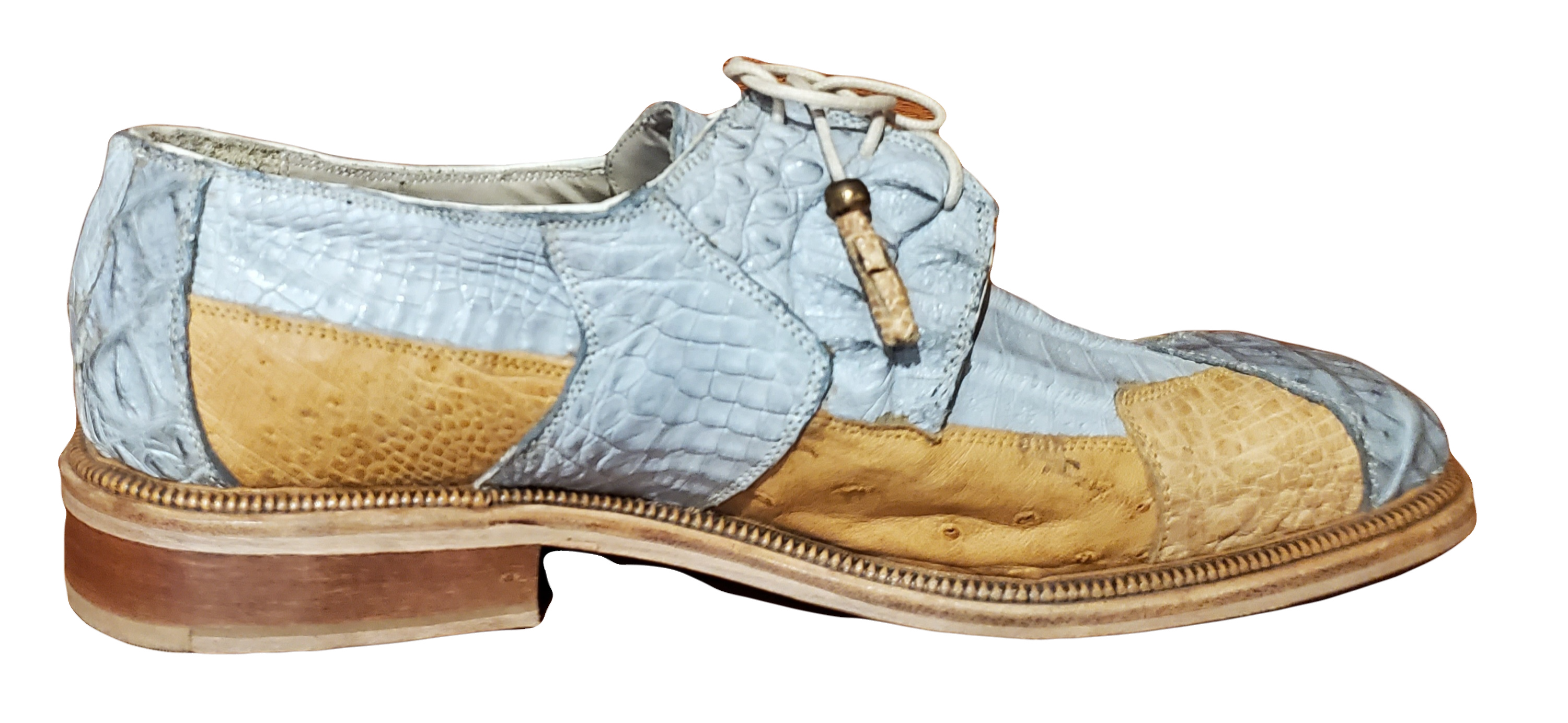 Gray Croc & Buttercup Ostrich 007 US Men's 10 image 0