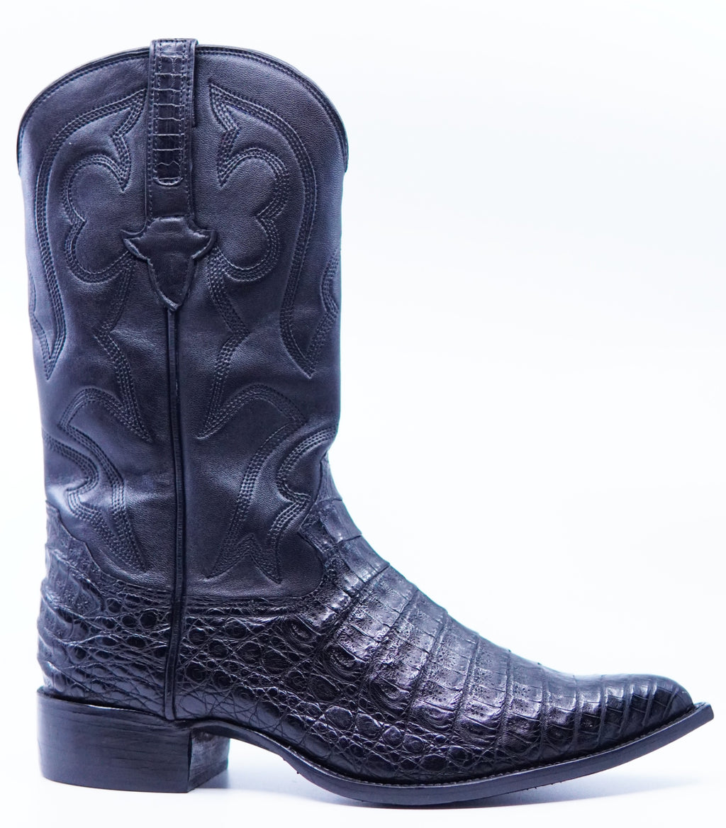 Black Caiman Belly Cowboy Boots US Men's 8.5 image 0