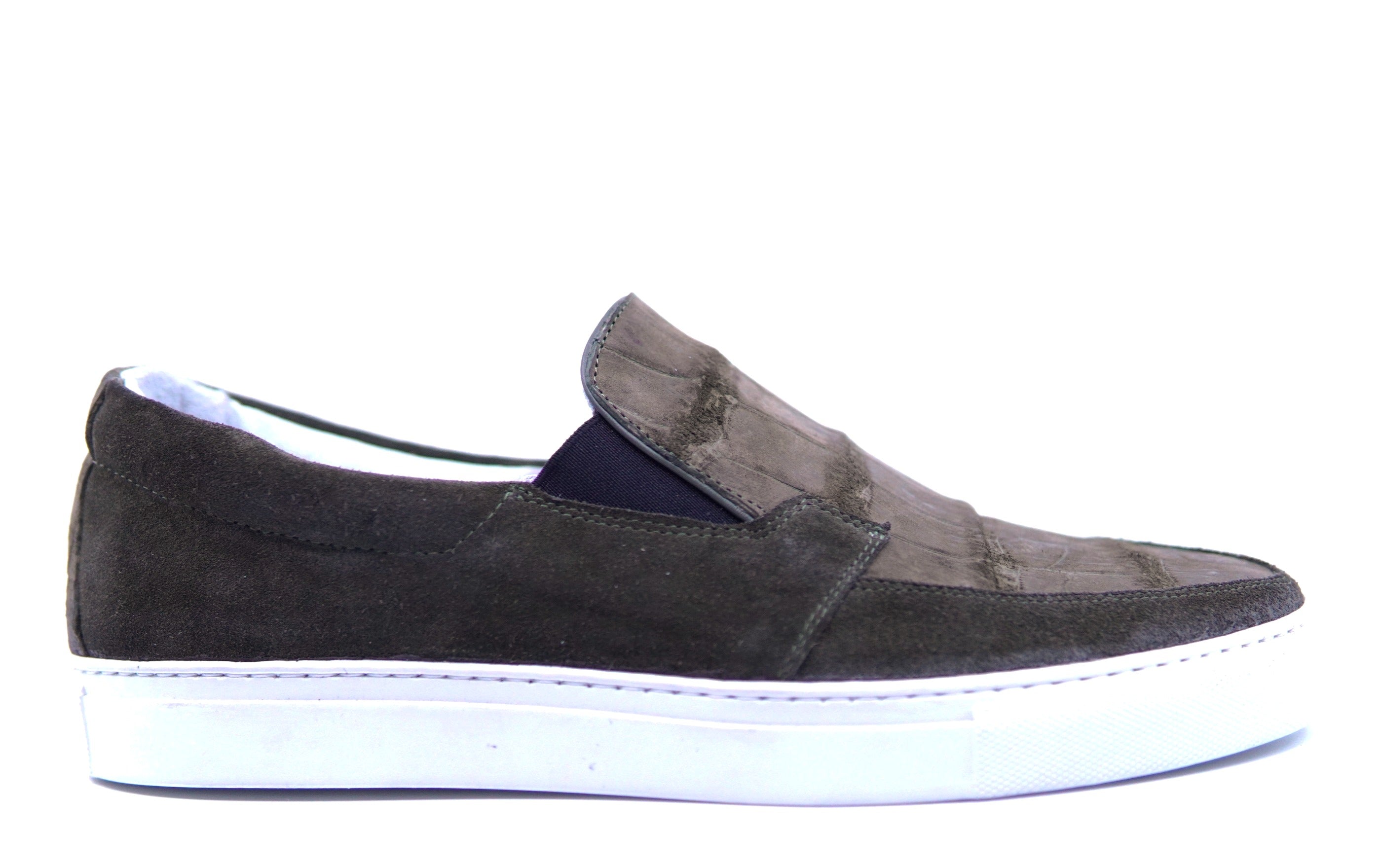 Alligator & Suede Slip On Sneaker US 10 image 0