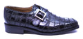 Leather & Printed Snake Troy Buckle Loafer Dress Shoe image 0