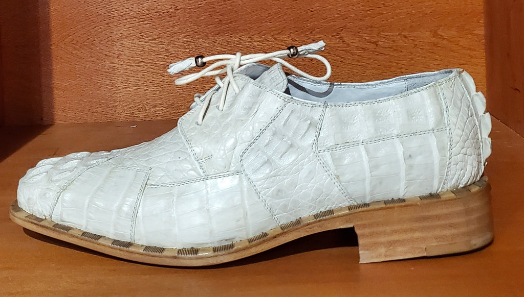 007 White Bone Crocodile Dress Shoe US Men's 11 image 1