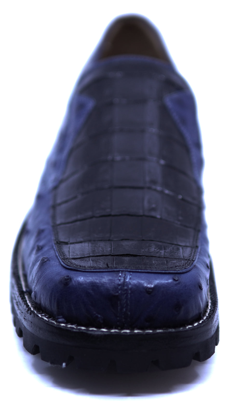 Genuine Ostrich & Alligator Loafer Dress Shoe image 3