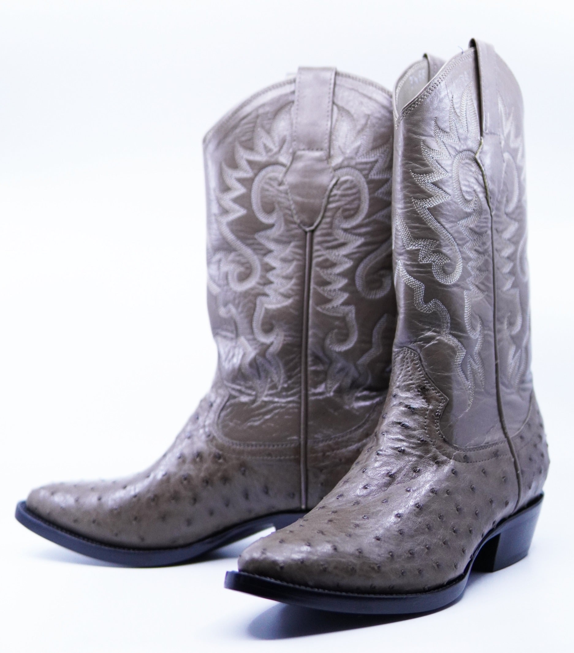 Brown Ostrich Boots US Men's 7.5 EE image 3