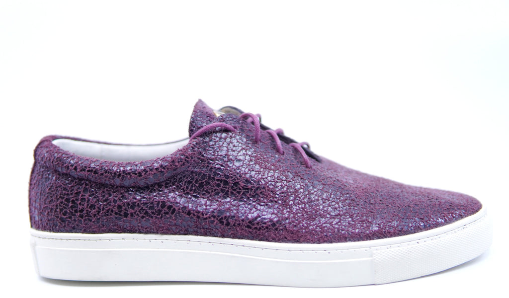 Textured Burgundy Leather Sneaker US 9 image 0