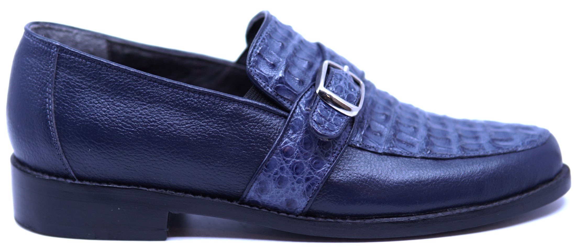 Genuine Hornback Crocodile & Leather Loafer Dress Shoe image 0