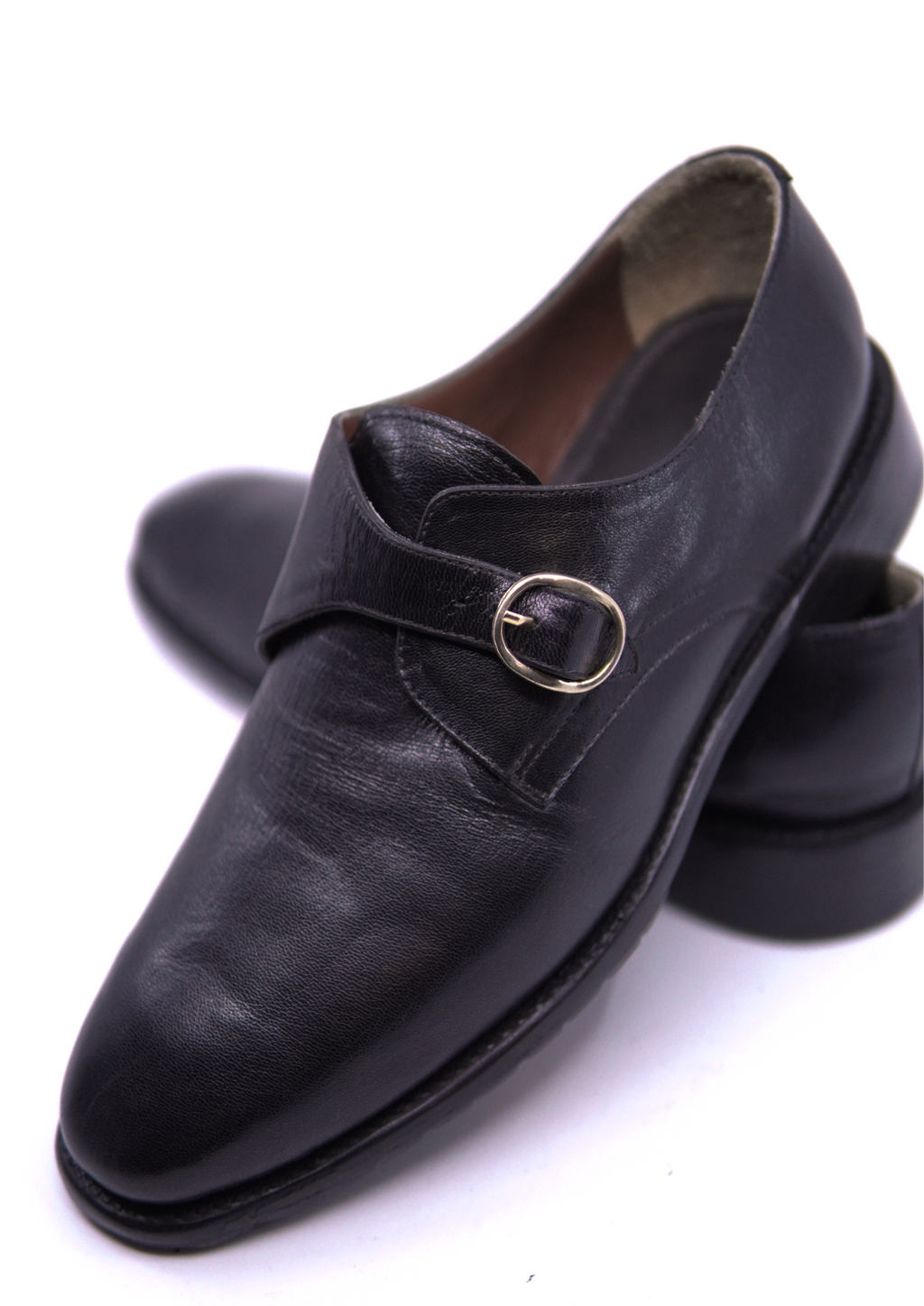 Black Leather Monk Strap US 10.5 image 3