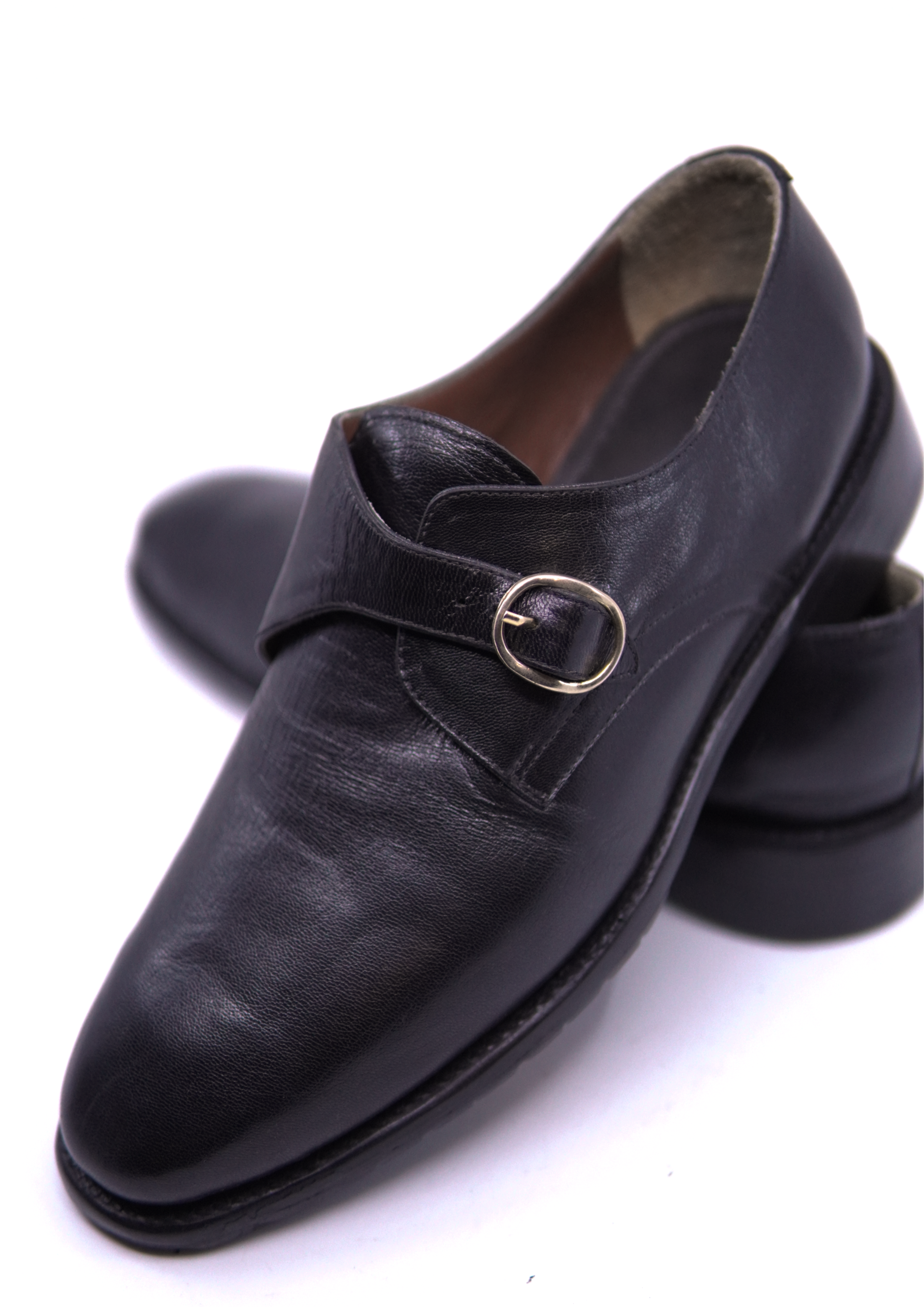 Black Leather Monk Strap US 10.5 image 3