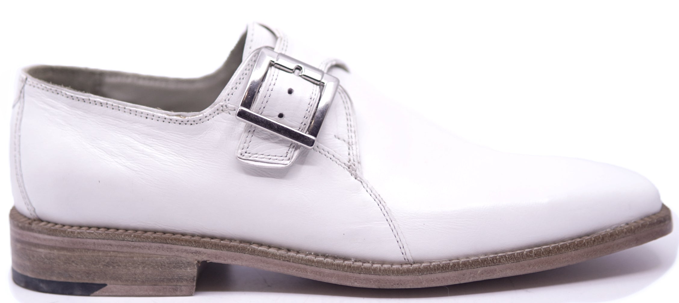 Genuine Full White Leather Dress Shoe image 0