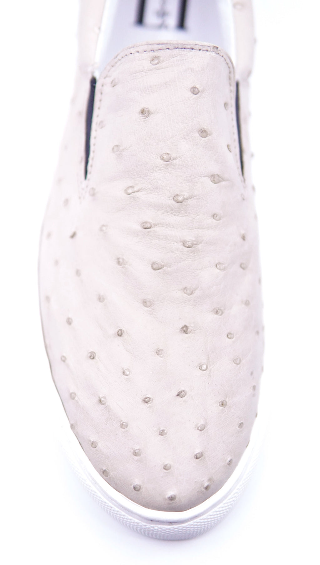 Beige Ostrich Slip On Sneaker US 9 image 1