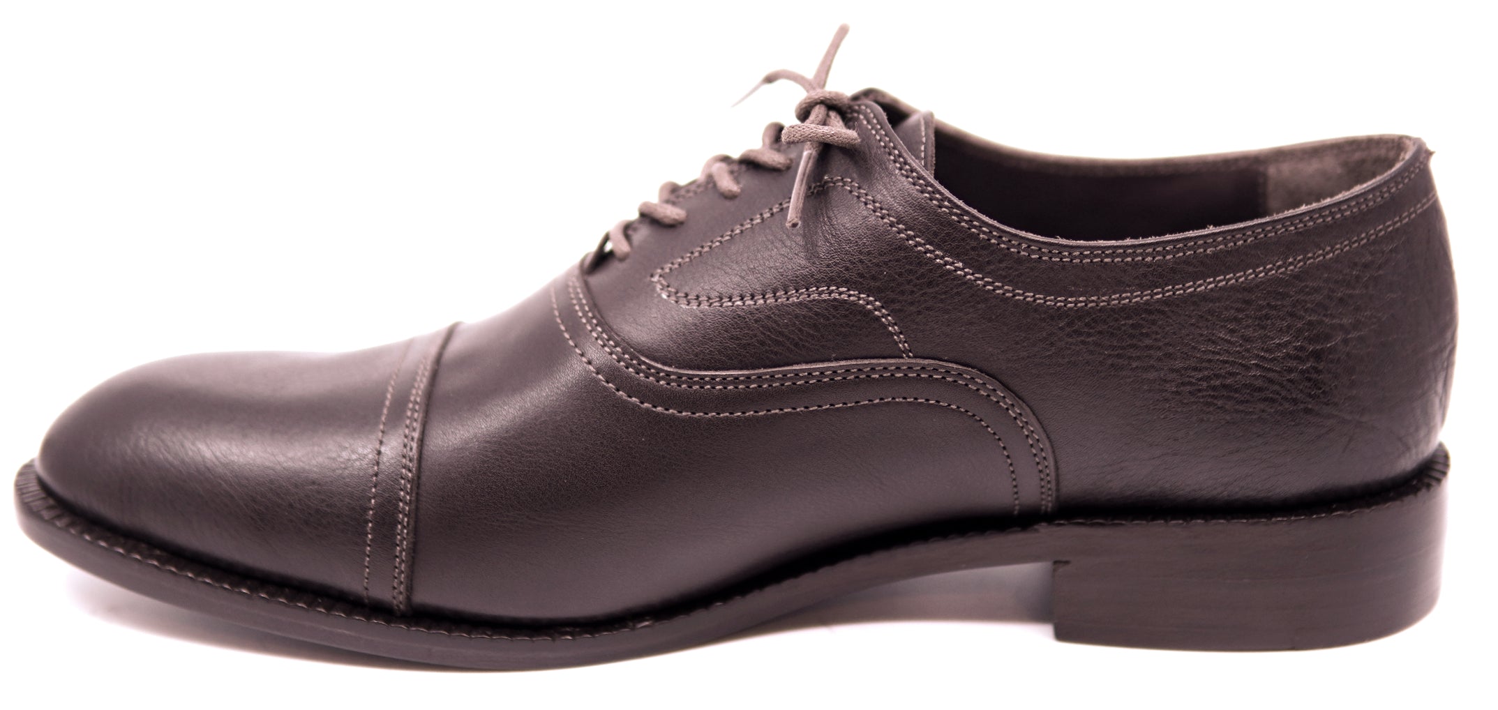 Dark Brown Leather Captoe Dress Shoe image 1