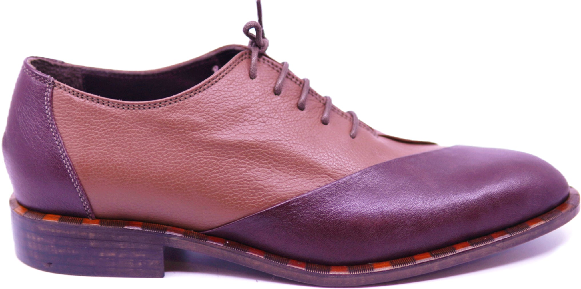 Full Leather Light Brown & Dark BrownDress Shoe image 0