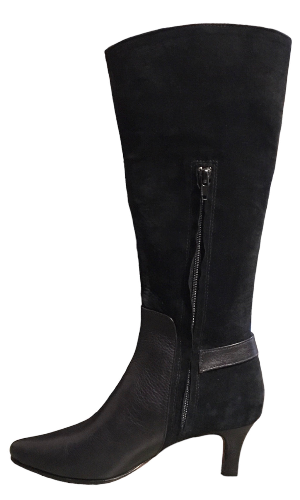 Suede and Leather Boots Heel image 1