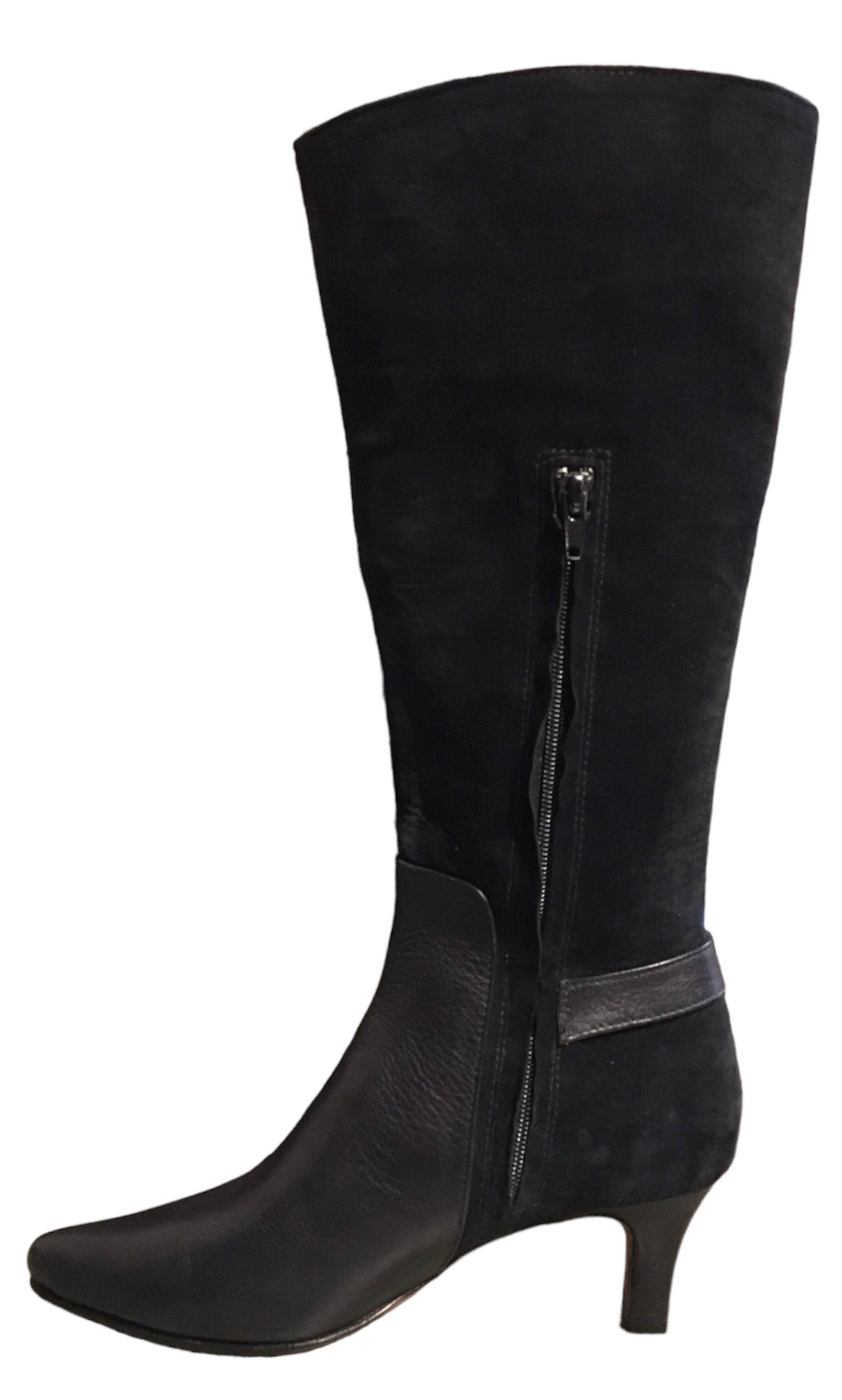 Suede and Leather Boots Heel image 1