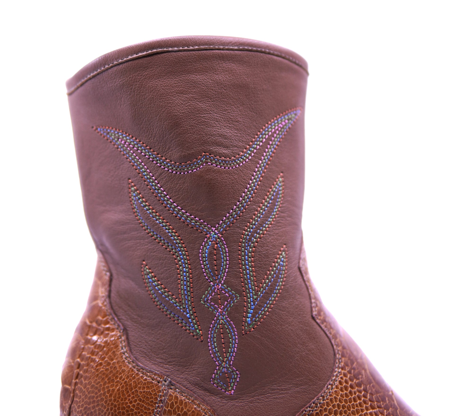 Genuine Ostrich Leg Botin 7.5- US Womens image 2