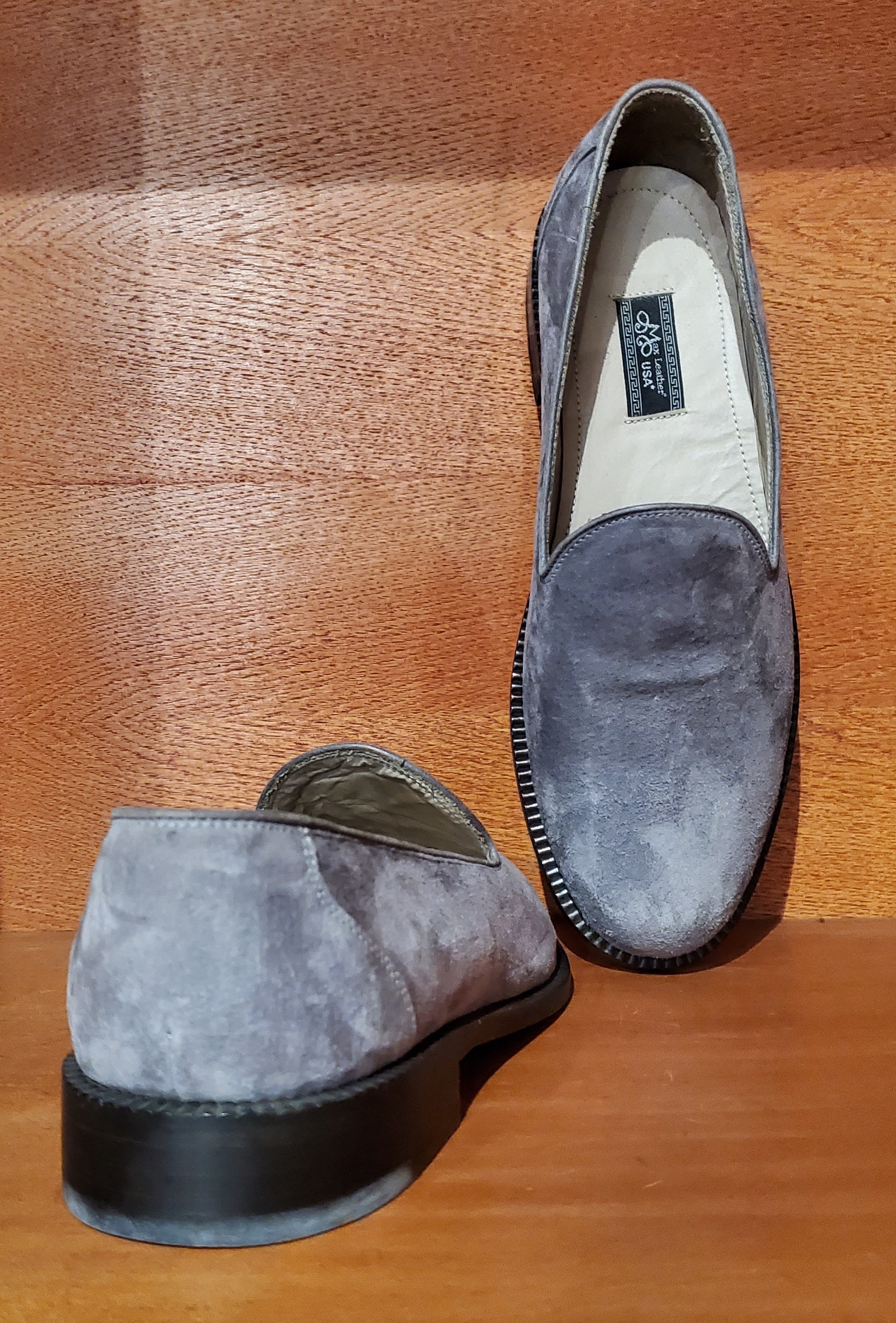 Gray Suede Loafers US Men's 10.5 image 3