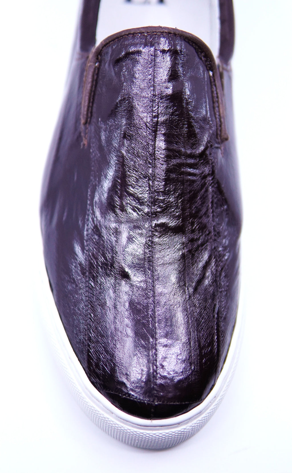 Brown Eel Slip On Sneaker US 9.5 image 1