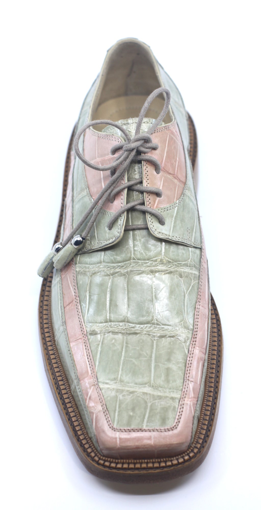 Grey and Pink Alligator Dress Shoes US10 image 1