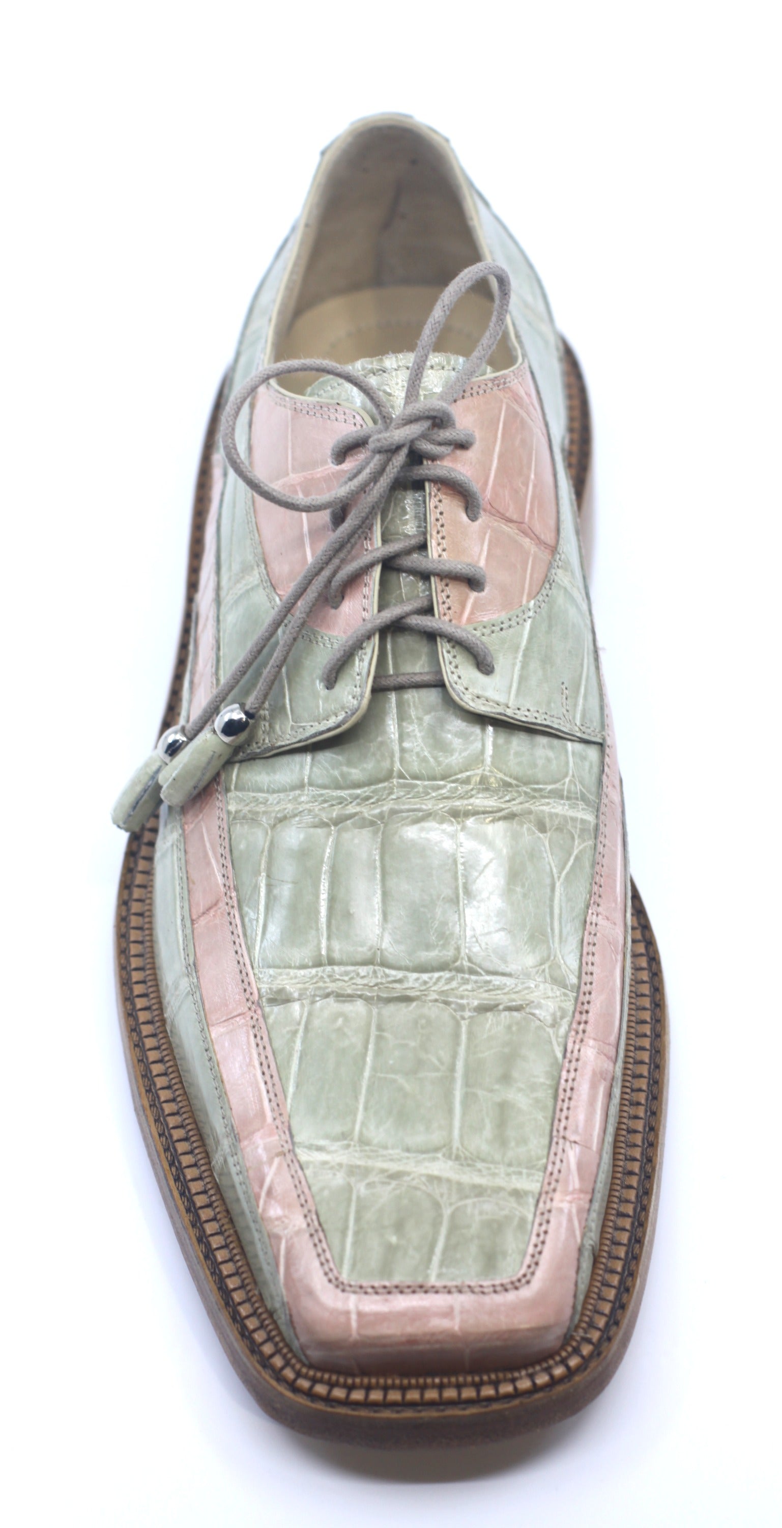 Grey and Pink Alligator Dress Shoes US10 image 1