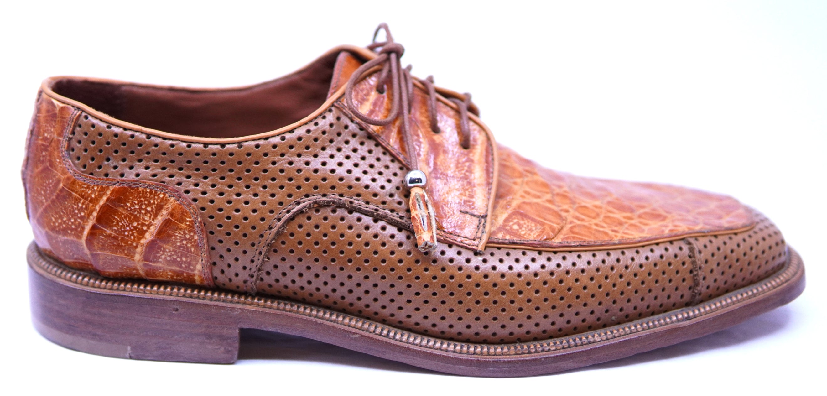 Crocodile Belly & Perforated Leather Dress Shoe image 0