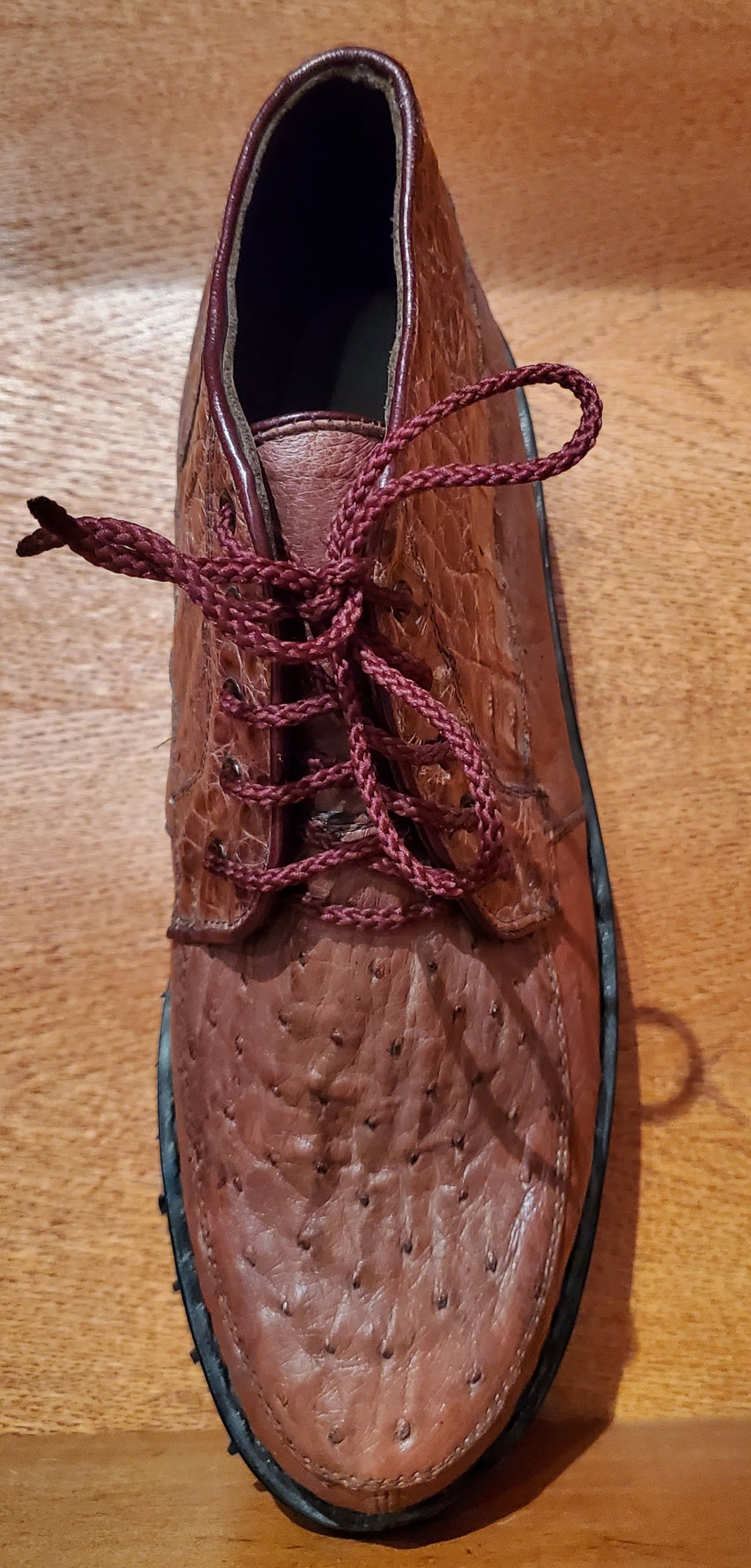 Burgundy Caiman & Ostrich 8D US Men's 10.5 image 2