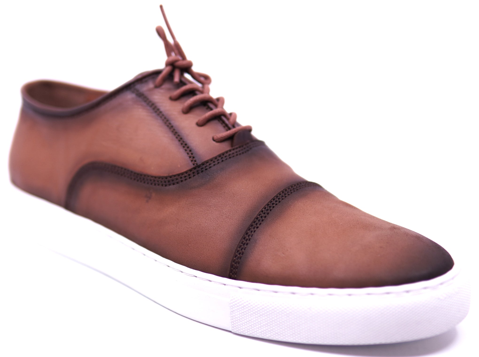 Full Cognac Leather Sneaker image 2