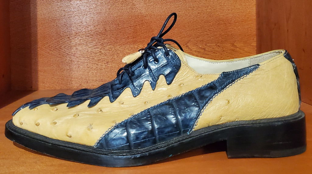 Crocodile and Ostrich Dress Shoe US Men's 10.5 image 1