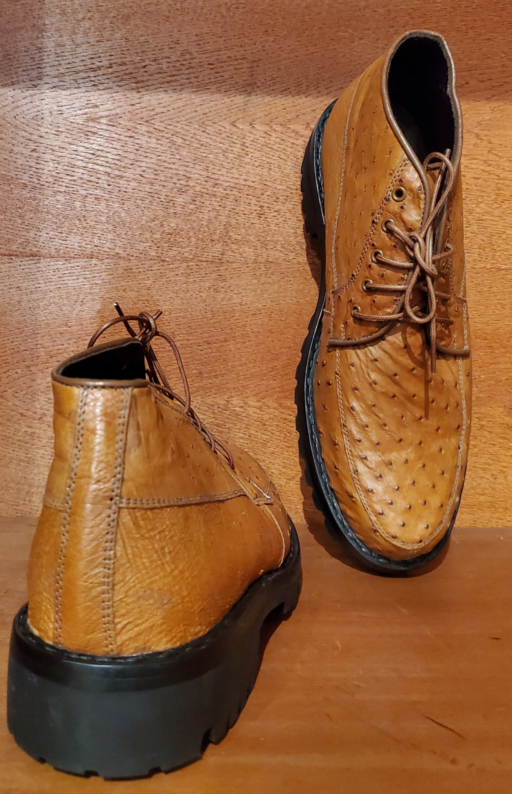 Tan Ostrich 8D US Men's 10.5 image 3