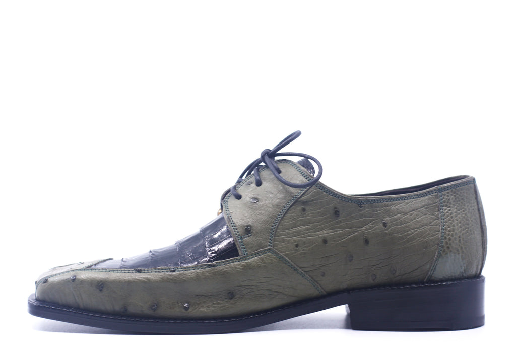 Olive Ostrich and Croc US Men's 9.5 image 2