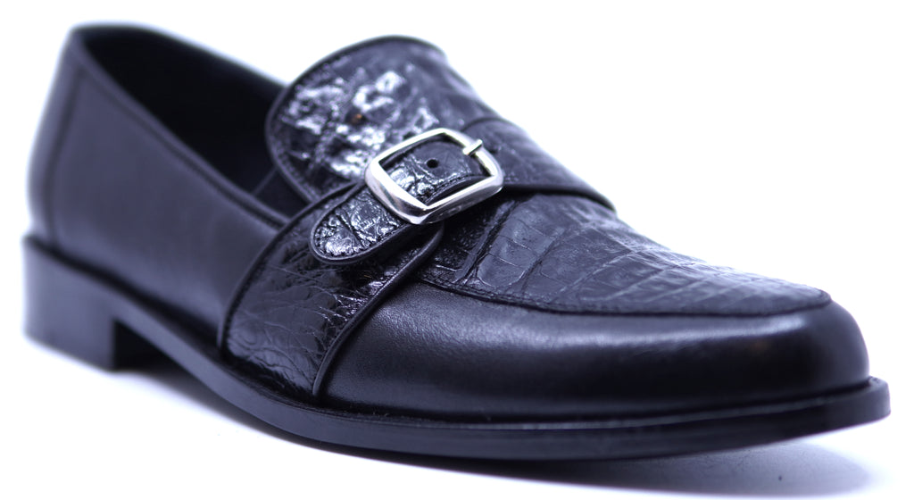 Genuine Crocodile & Leather Loafer Dress Shoe 12-US Men's image 2