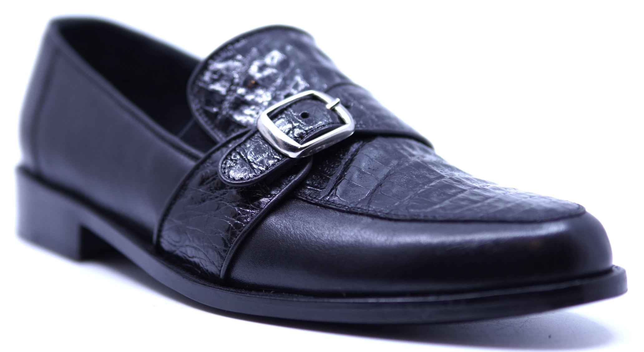 Genuine Crocodile & Leather Loafer Dress Shoe 12-US Men's image 2