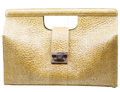 Yellow Textured Leather Large Bag image 0