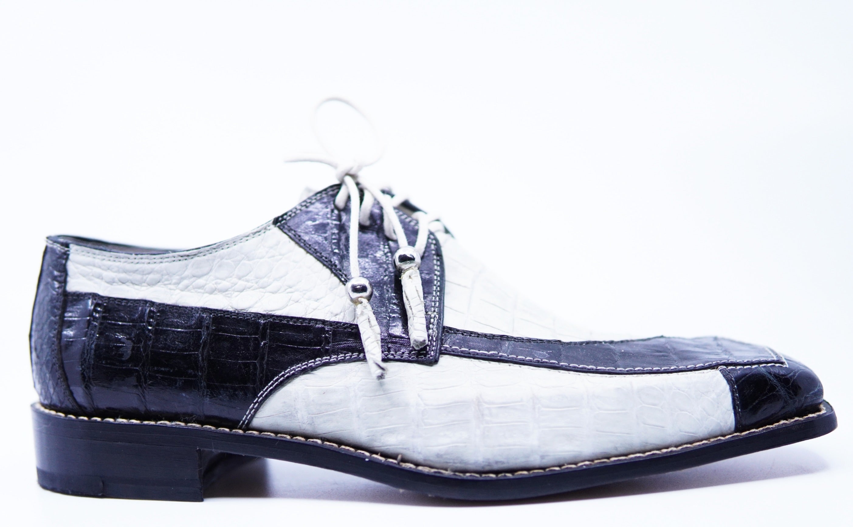 Black & White Full Crocodile Dress Shoes US Men's 9.5 image 0