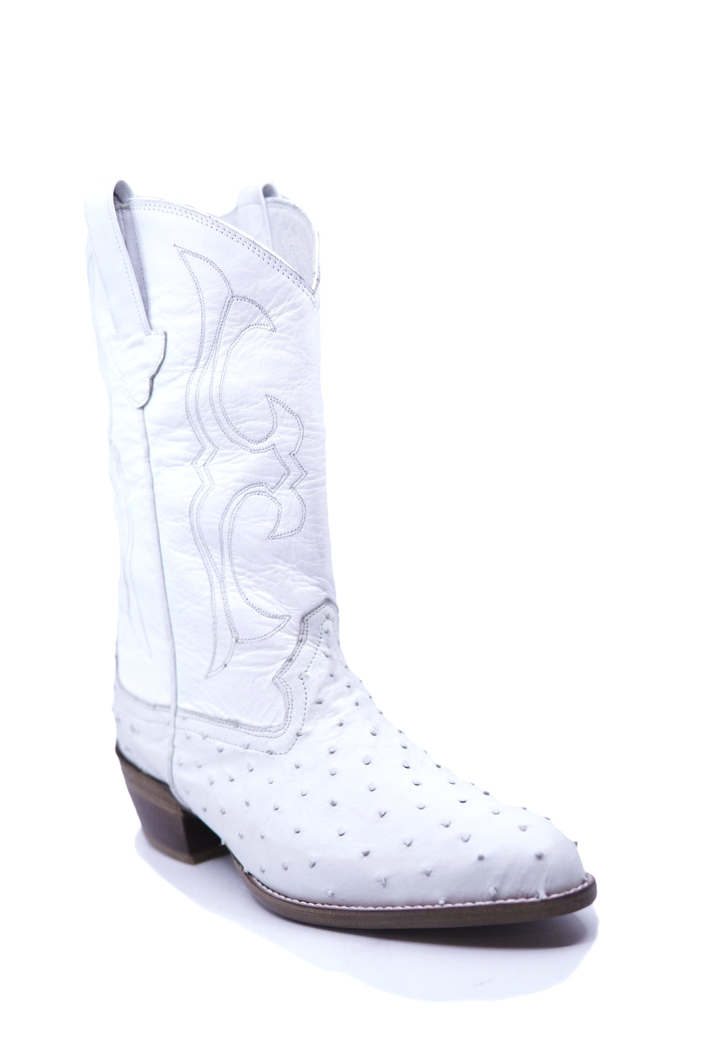 Winter White Ostrich Cowboy Boots image 2