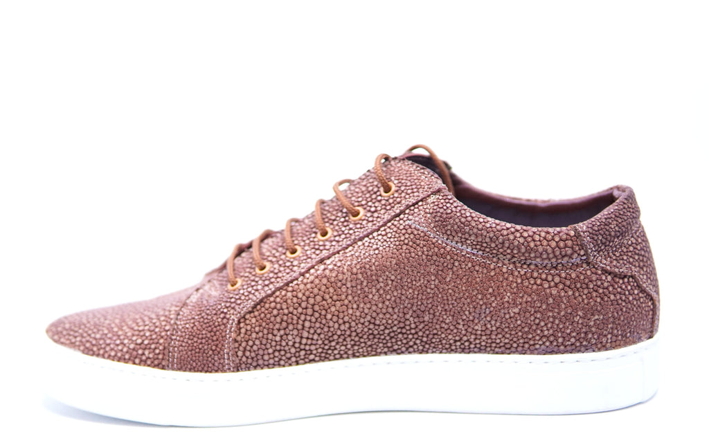 Stingray Textured Leather Sneakers IN STOCK image 2