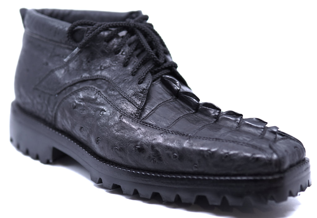 Genuine Ostrich & Caiman Tail Ankle Boots image 2