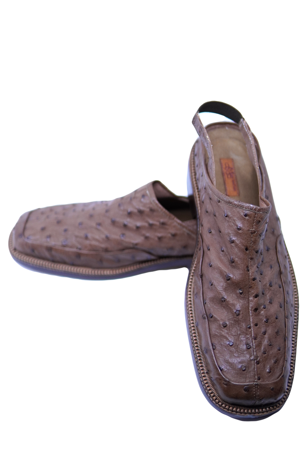 Brown Ostrich Sandals US 12.5 image 3