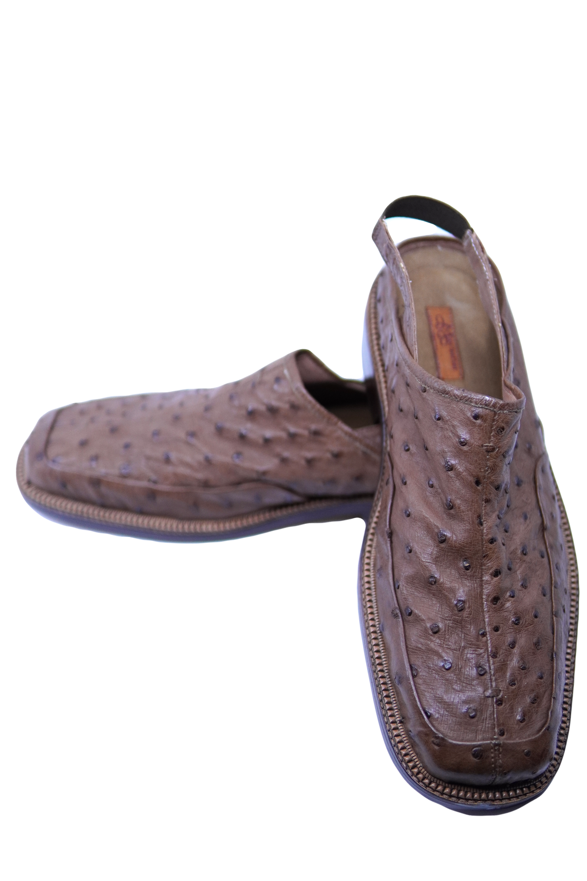 Brown Ostrich Sandals US 12.5 image 3