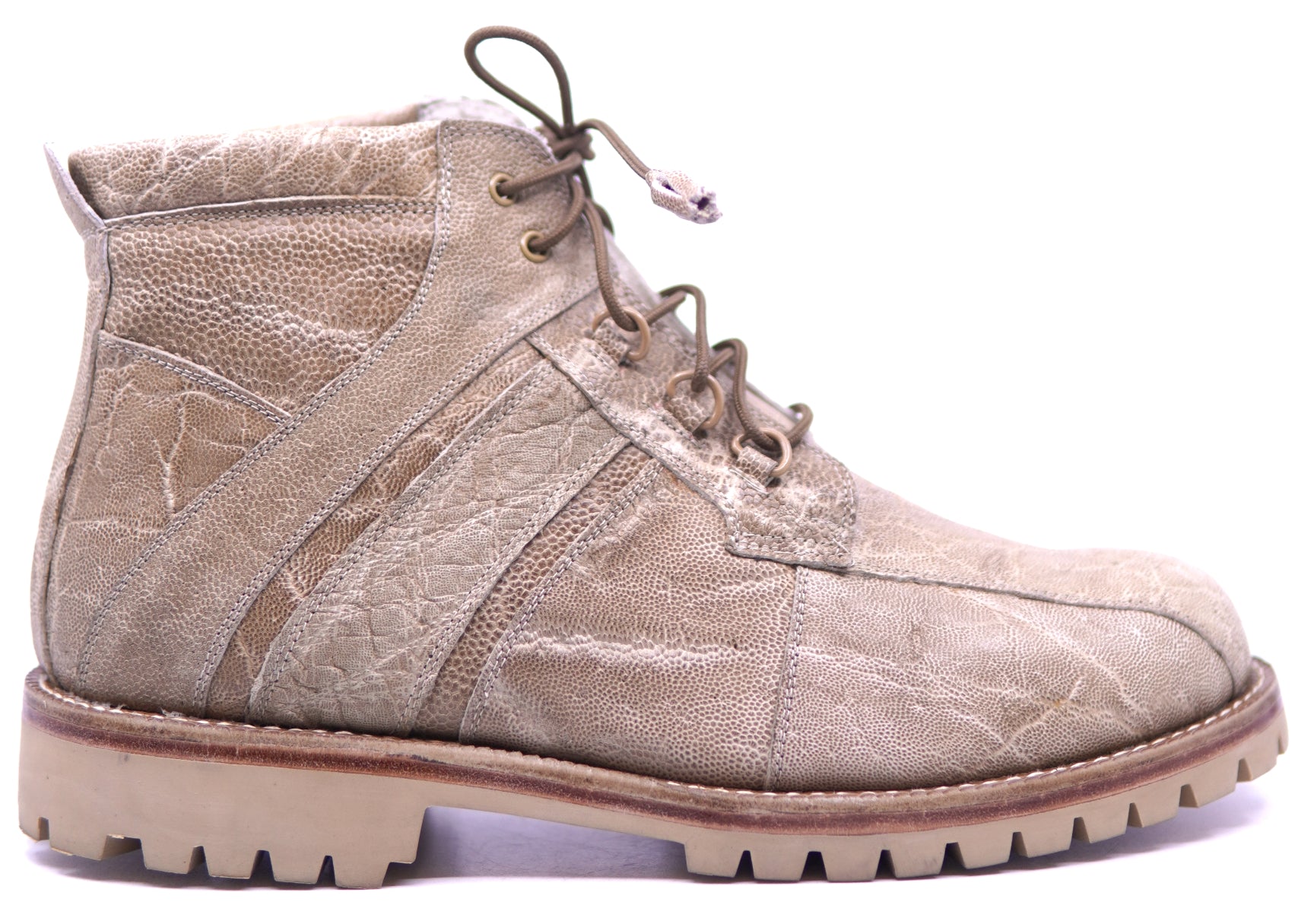 Genuine Leather Textured Combat Boot image 0