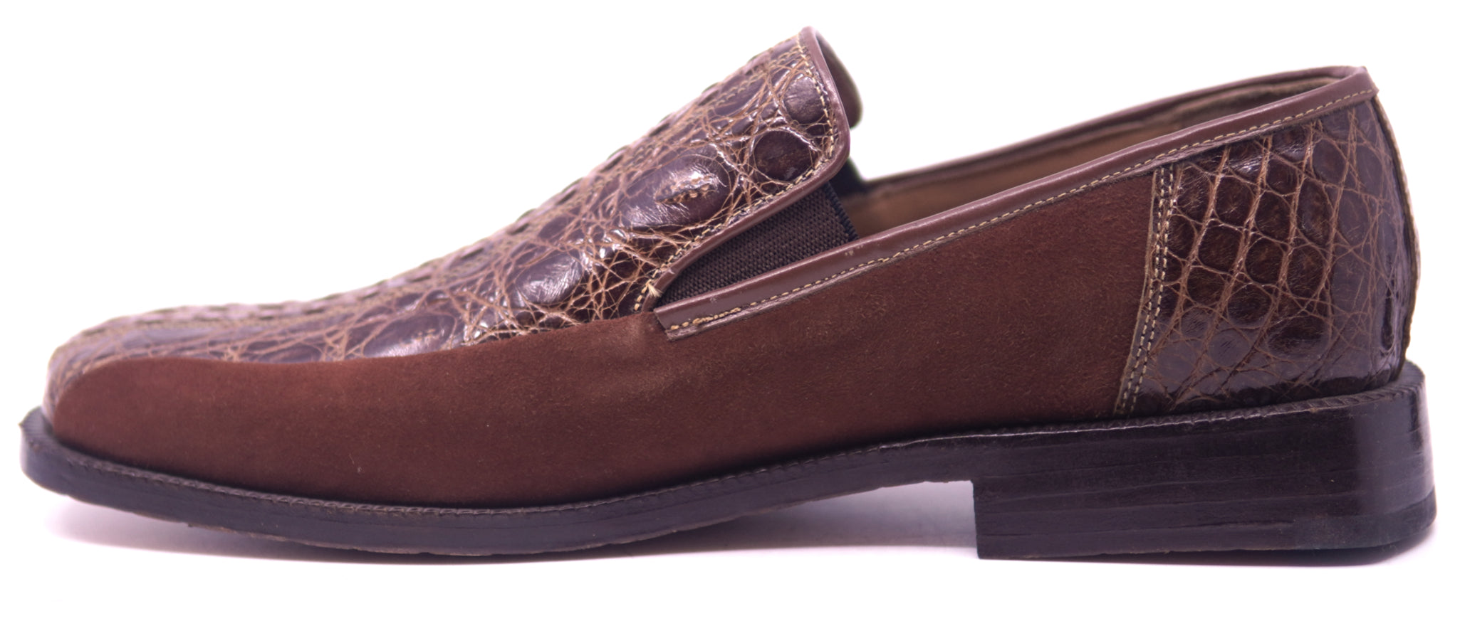 Genuine Suede & Alligator Loafer Dress Shoe image 1