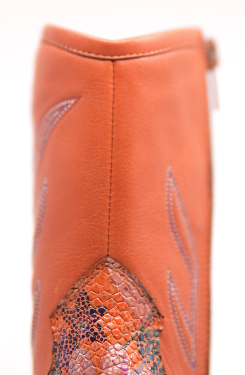 Genuine Leather Floral Printed Botin 8.5-US Women's 8.5 image 4